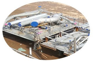 蓬萊某客戶管線出口海運3個月使用氣相防銹粉末VCI-4201